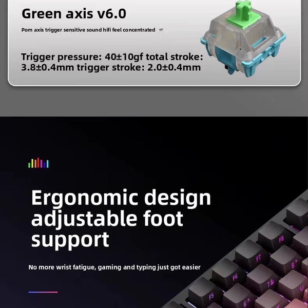 GearNas K81 Mechanical Keyboard - Hot-swappable